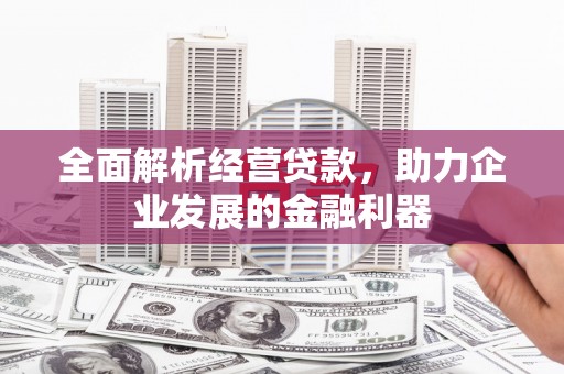 蛟河全面解析经营贷款，助力企业发展的金融利器