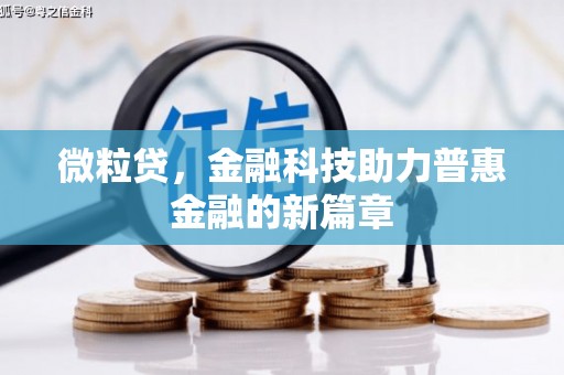 蛟河微粒贷，金融科技助力普惠金融的新篇章
