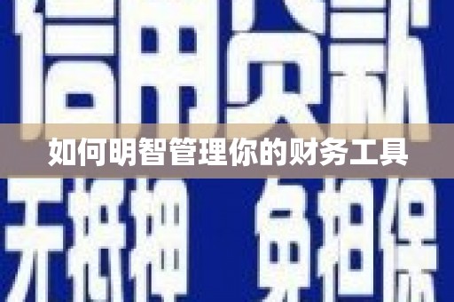 蛟河如何明智管理你的财务工具