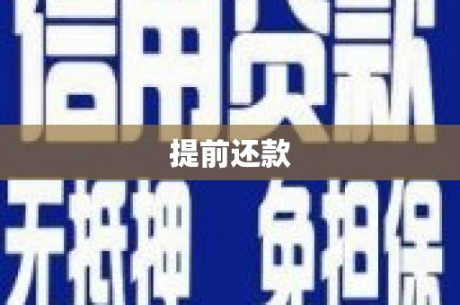 蛟河提前还款