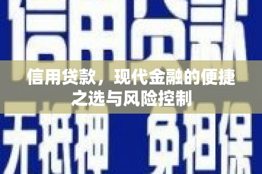 蛟河信用贷款，现代金融的便捷之选与风险控制