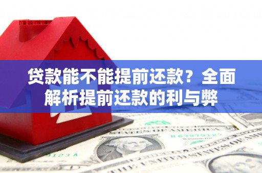 蛟河贷款能不能提前还款？全面解析提前还款的利与弊