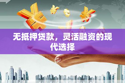 蛟河无抵押贷款，灵活融资的现代选择