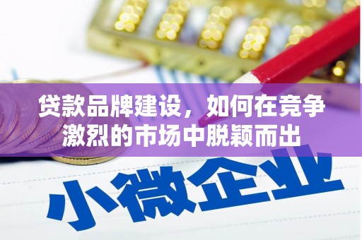 蛟河贷款品牌建设，如何在竞争激烈的市场中脱颖而出