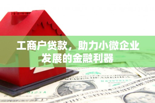 蛟河工商户贷款，助力小微企业发展的金融利器