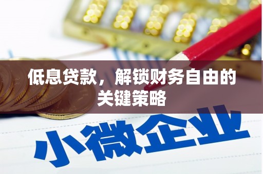 蛟河低息贷款，解锁财务自由的关键策略