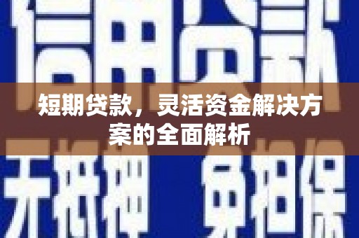蛟河短期贷款，灵活资金解决方案的全面解析