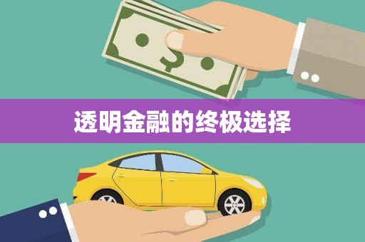 蛟河透明金融的终极选择